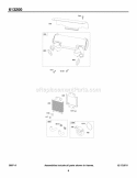 MufflerShield Oil CoolerHoses Diagram and Parts List for 613275-1155-B1  Briggs and Stratton Engine